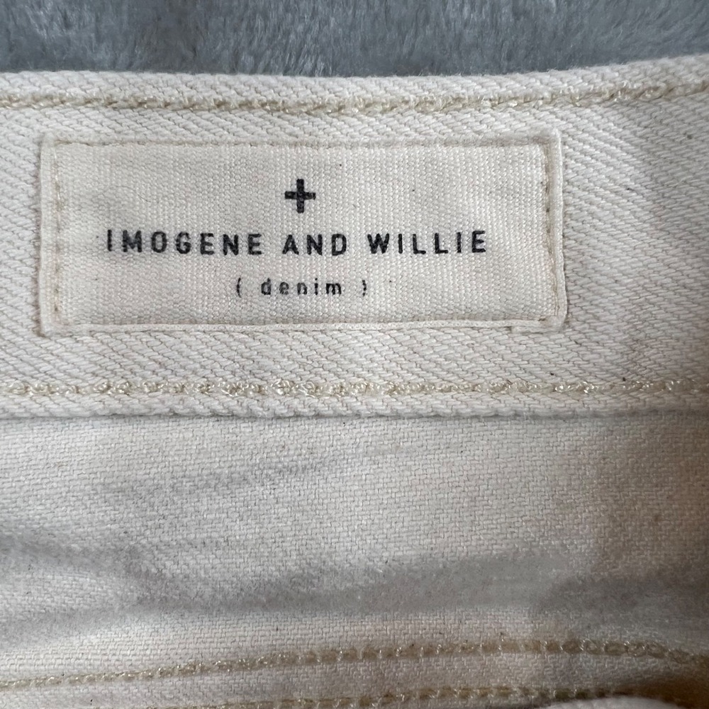Imogene And Willie Catherine Jean Women 27 White Denim Straight High Rise Fit - Picture 3 of 7